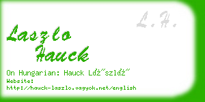 laszlo hauck business card